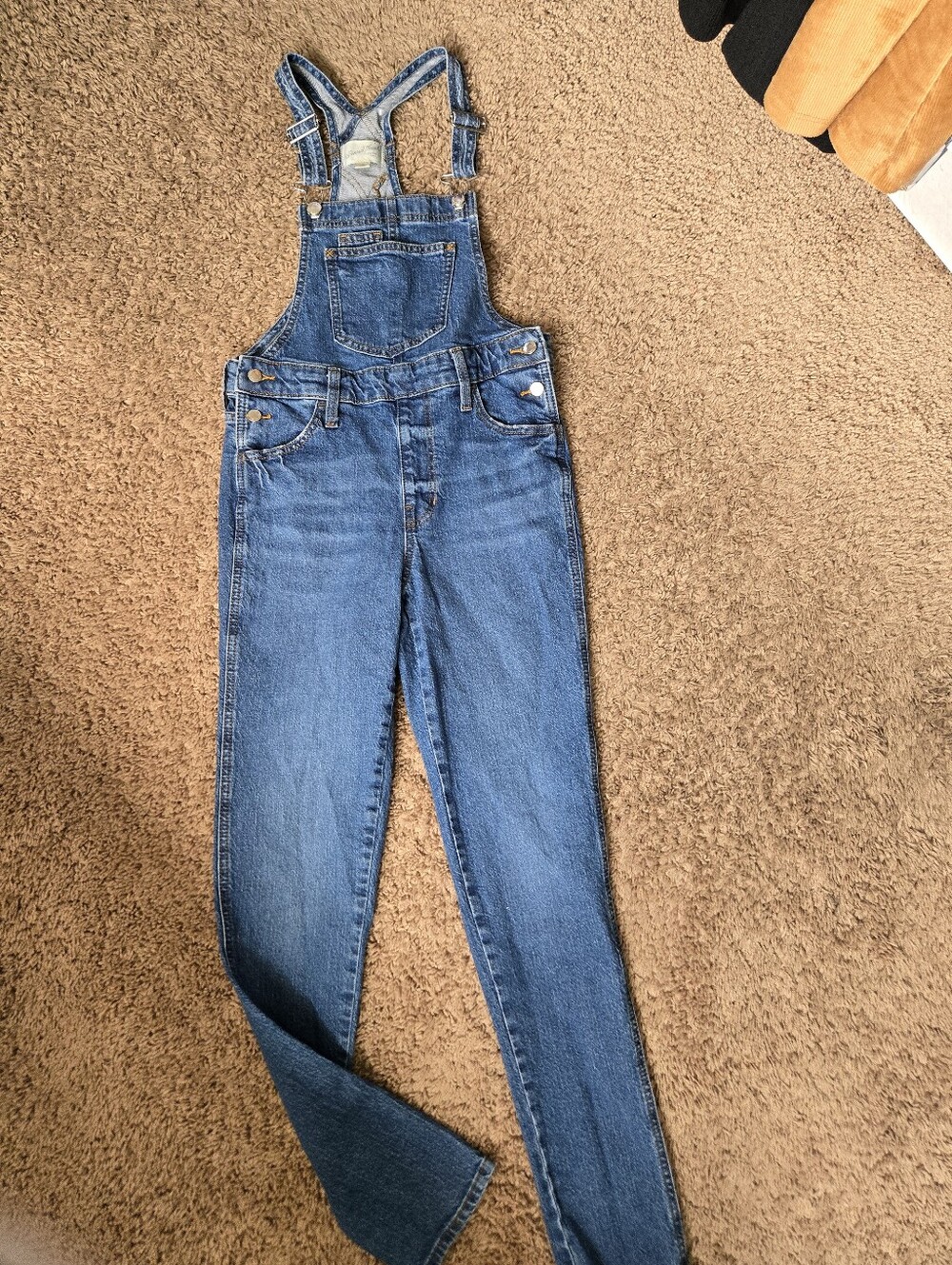 Universal Thread Blue Denim Women's Overalls with Front Bib Pocket